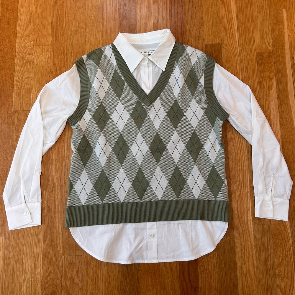 Max Studio Sweater/Shirt Combo